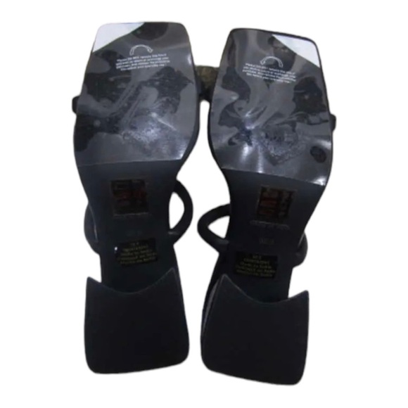 FREE PEOPLE Parker Black Double Strap Pillow Heels Block Heel Size 8.5 NEW - Picture 8 of 12